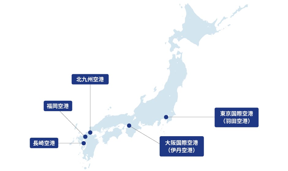 警備を担当している空港のイラスト